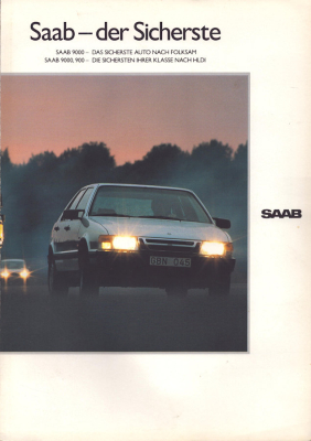 Saab Sicherheit-Prospekt 1989