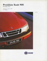 Saab 900 Preisliste 1.1996