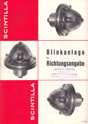 Scintilla Blinkanlage für Richtungsangabe 6.1953