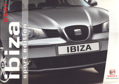 Seat Ibiza Sport Edition Prospekt 9.2004