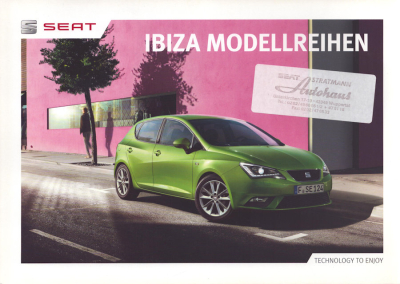 Seat Ibiza Sondermodelle Prospekt 10.2014