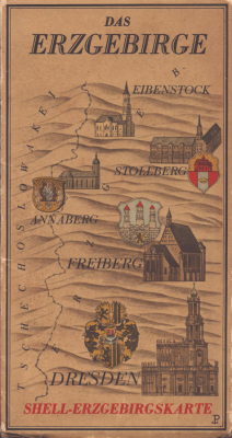 Shell Erzgebirge Karte 1930er Jahre