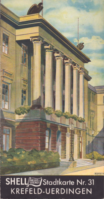 Shell Stadtkarte Nr. 31 Krefeld-Uerdingen 1930er Jahre