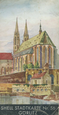 Shell Stadtkarte Nr. 56 Görlitz 1930er Jahre