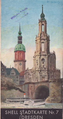 Shell Stadtkarte Nr. 7 Dresden 1930er Jahre