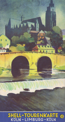 Shell Tourenkarte 13 1930er Jahre