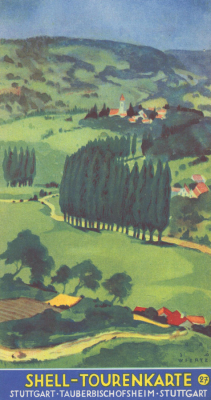 Shell Tourenkarte 27 1930er Jahre