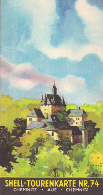 Shell Tourenkarte 74 1930er Jahre