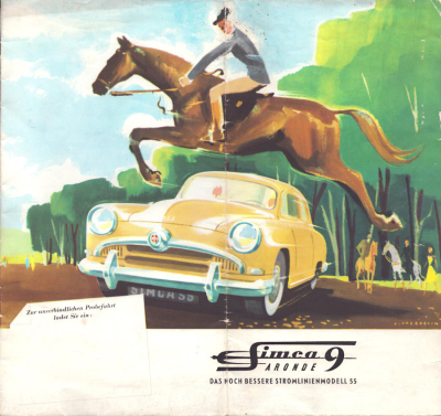 Simca 9 Aronde Prospekt 1955