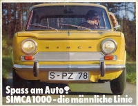 Simca 1000 brochure ca. 1967