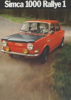 Simca 1000 Rallye 1 brochure 7.1972