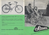 Simson Fahrrad Prospekt 1956