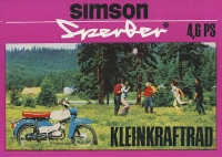 Simson Kleinkraftrad SR 4/3 Sperber Prospekt brochure 1968
