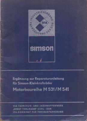 Simson Reparaturanleitung für Kleinkrafträder 5.1979