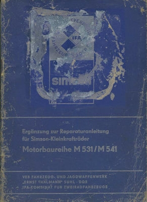 Simson Reparaturanleitung für Kleinkrafträder 5.1979