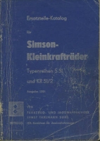 Simson S 51 und KR 51/2 Ersatzteilliste 1981