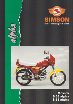 Simson Mokick S 53 / 83 Alpha Prospekt 1990er Jahre