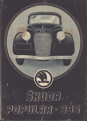 Skoda Popular 995 Prospekt 1930er Jahre