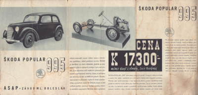 Preview: Skoda Popular 995 Prospekt 1930er Jahre