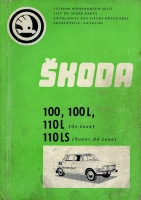 Skoda 100 100L 110L + 110LS Partlist 1973-1975