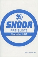 Skoda pricelist 9.1983