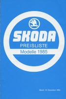 Skoda pricelist 12.1984