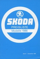 Skoda pricelist 9.1985