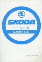 Skoda pricelist 1.1987