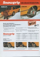 Snowgrip Start-up assistance brochure ca. 1980
