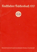 Standard Kraftfahrer Taschenbuch (logbook) 1937