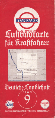 Standard Luftbildkarte Plan 9 Frankfurt/M. 1930er Jahre
