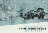 Styria Freewheel brake hubs brochure 1950s
