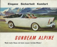 Sunbeam Alpine 1600 brochure ca. 1961