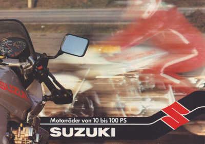 Suzuki Programm Motorräder von 10 PS bis 100 PS 1983