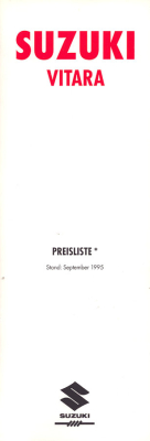 Suzuki Vitara Preisliste 9.1995