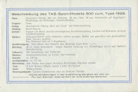 TAS program 1928/29