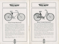 Triumph Fahrrad Programm ca. 1932