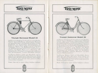 Triumph Fahrrad Programm ca. 1932