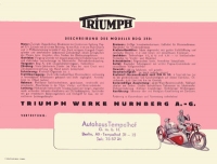 Triumph BDG 250 brochure 1950