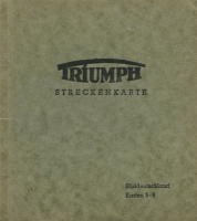 Triumph Streckenkarte 5-8 Sueddeutschland 1950er Jahre