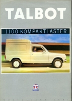 Talbot 1100 commercial vehicles brochure 9.1980