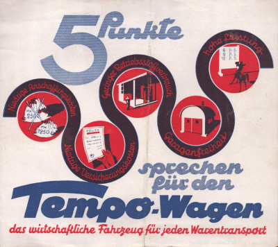 Tempo Programm ca. 1933