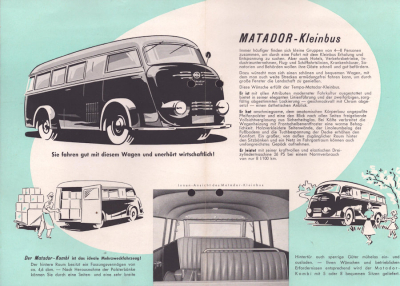 Preview: Tempo Matador Kombi-Kleinbus 1000 Prospekt 1952