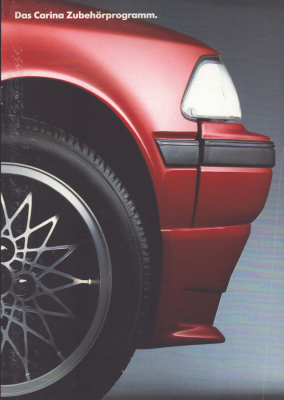 Toyota Carina Zubehör Prospekt 8.1989