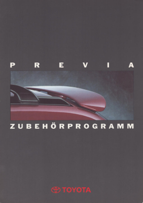 Toyota Previa Zubehör Prospekt 5.1996