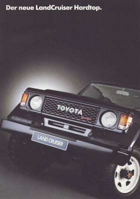 Toyota Land Cruiser Hardtop Prospekt 2.1986