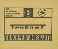 Trabant Durchprüfungskarte 1969