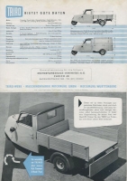 Preview: Triro Typ 500 Dreirad Lastkraftroller Prospekt ca. 1950