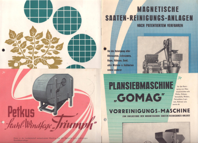 12 Landmaschinen Prospekte der DDR 1950er Jahre