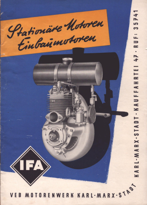 VEB Motorenwerk KMS Motoren Programm 1954